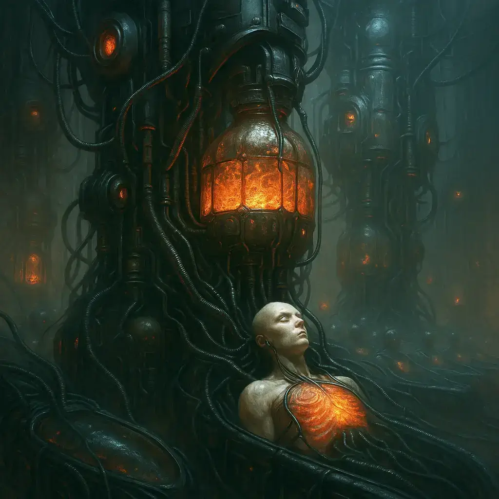ChatGPT's rendition of the machine's human pod