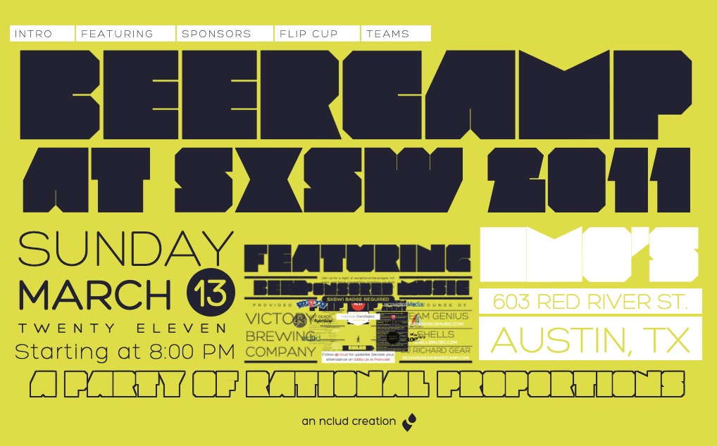 a3553b44-38a1-4495-9a26-98456843668c BeerCamp SXSW 2011 poster with bold geometric layout